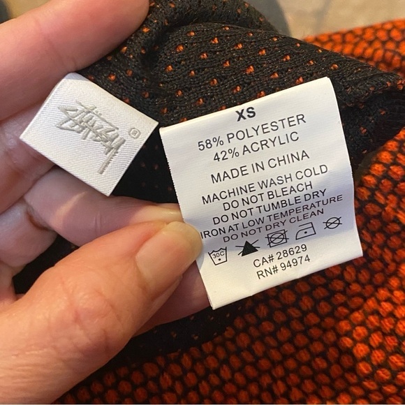 STUSSY Women Orange Pattern Midi Skirt Size XS - Picture 7 of 7